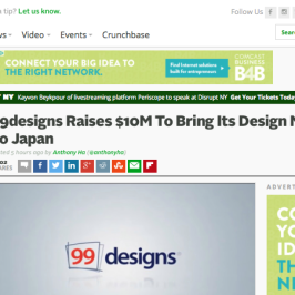 TechCrunch covers 99designs