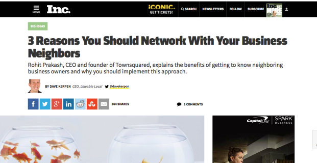 Townsquared featured in Inc.