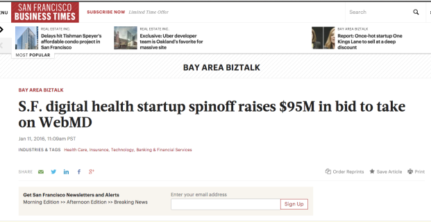 Healthline in San Francisco Business Times