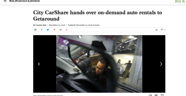 Getaround in the San Francisco Chronicle