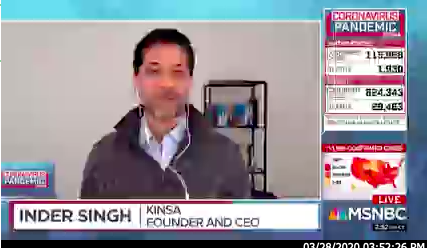 Kinsa’s CEO on MSNBC
