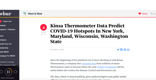Kinsa’s CEO, Inder Singh, on NPR’s Here & Now
